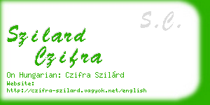 szilard czifra business card