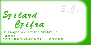 szilard czifra business card